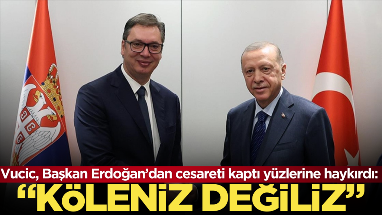 Vucic, Başkan Erdoğan’dan cesareti kaptı yüzlerine haykırdı: ‘Köleniz değiliz’