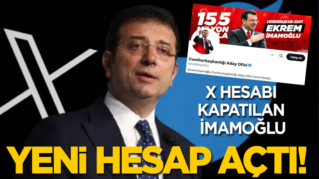 X hesabı kapatılan İmamoğlu içerisinde ‘Cumhurbaşkanlığı...’ ifadesi geçen yeni bir hesap açtı!