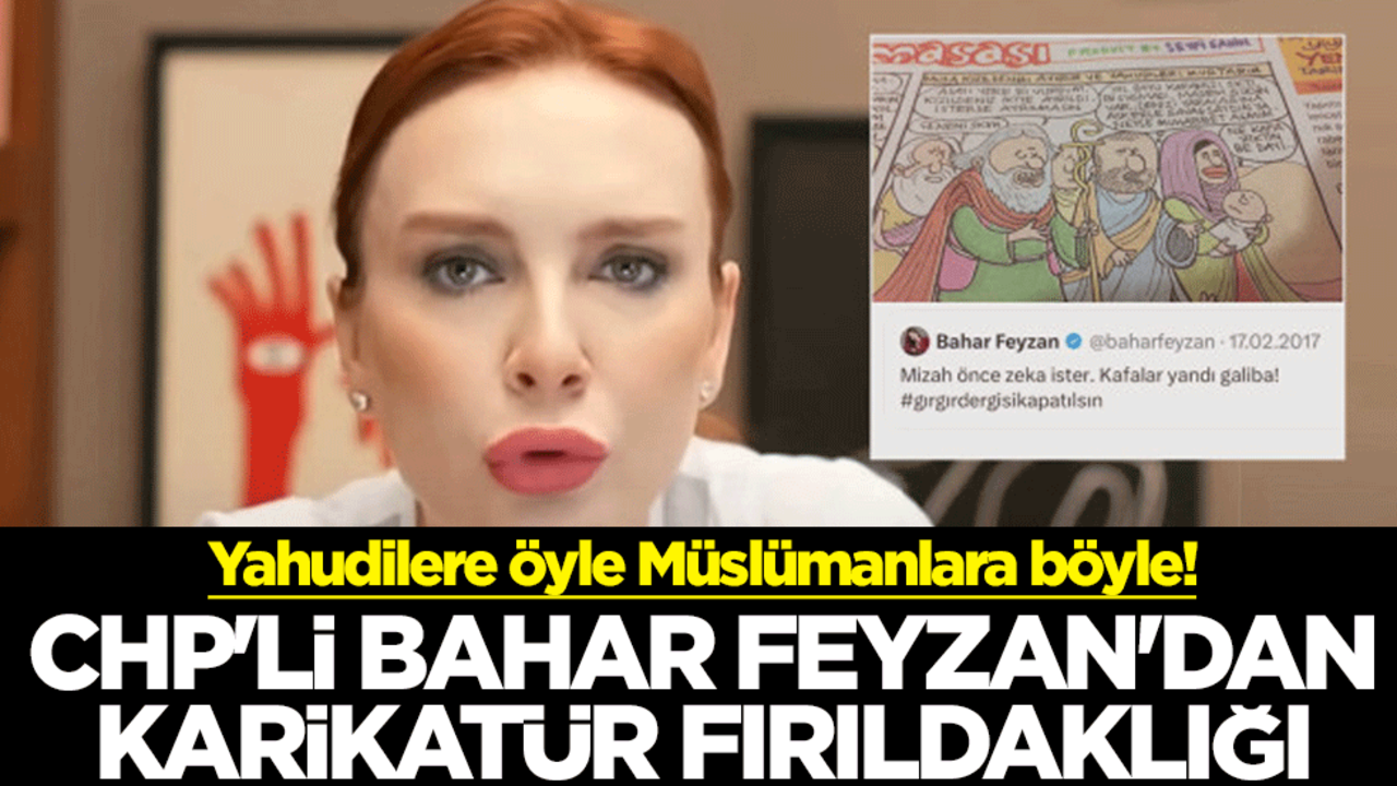 Yahudilere öyle Müslümanlara böyle! CHP'li Bahar Feyzan'dan karikatür fırıldaklığı