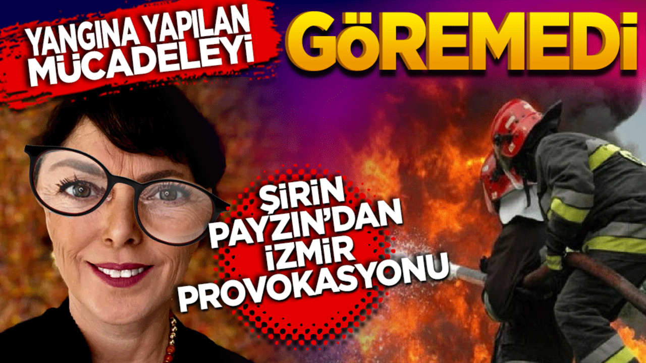 Yangına yapılan mücadeleyi göremedi! Şirin Payzın'dan İzmir provokasyonu!
