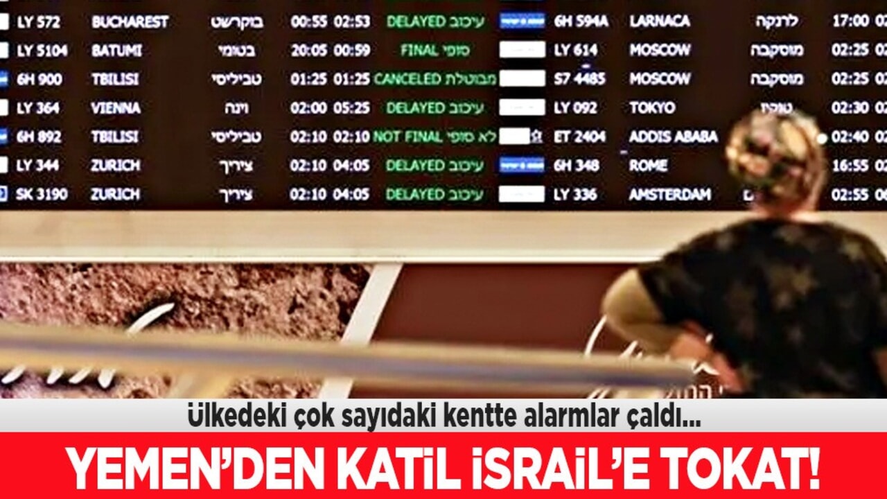 Yemen'den İsrail'e füze saldırısı! Son dakika: Tel Aviv'de uçakların uçuşları askıya alındı 