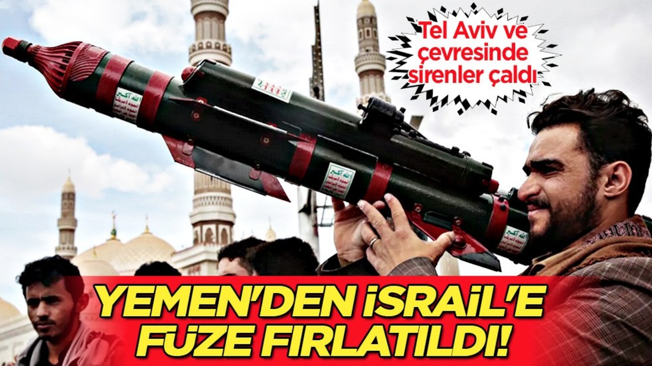 Yemen'den İsrail'e füze saldırısı: İsrail'i korku saldı! Sirenler çaldı! Tam isabetle vuruldu