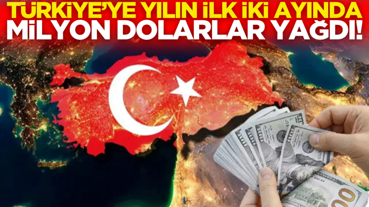 Yılın ilk iki ayında Türkiye’ye milyon dolarlar yağdı