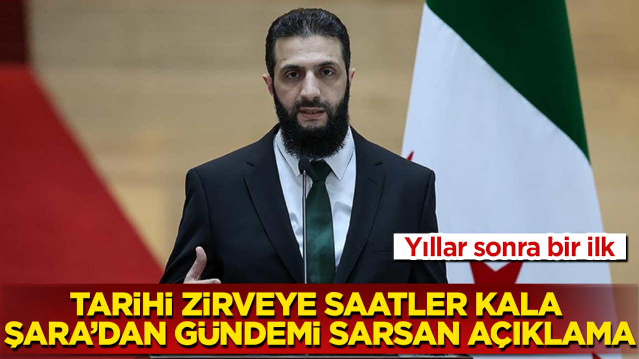 Yıllar sonra bir ilk! Tarihi zirveye saatler kala Şara’dan gündemi sarsan açıklama