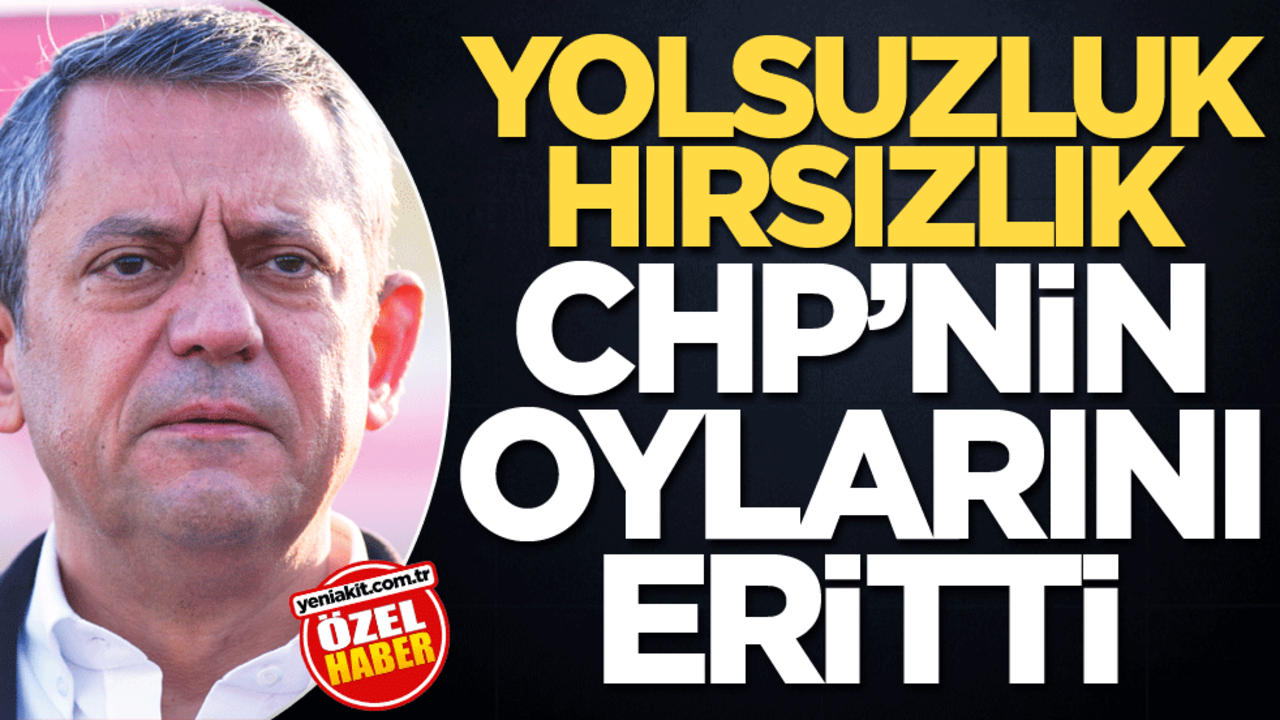 Yolsuzluk, hırsızlık CHP’nin oylarını eritti