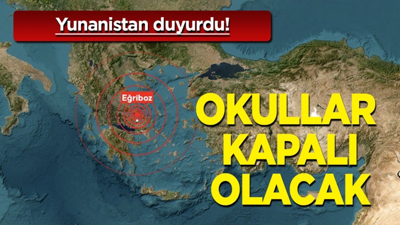 Yunanistan'da depremler nedeniyle okullar yarın tatil edildi Yunanistan’a ait kanal açıkladı