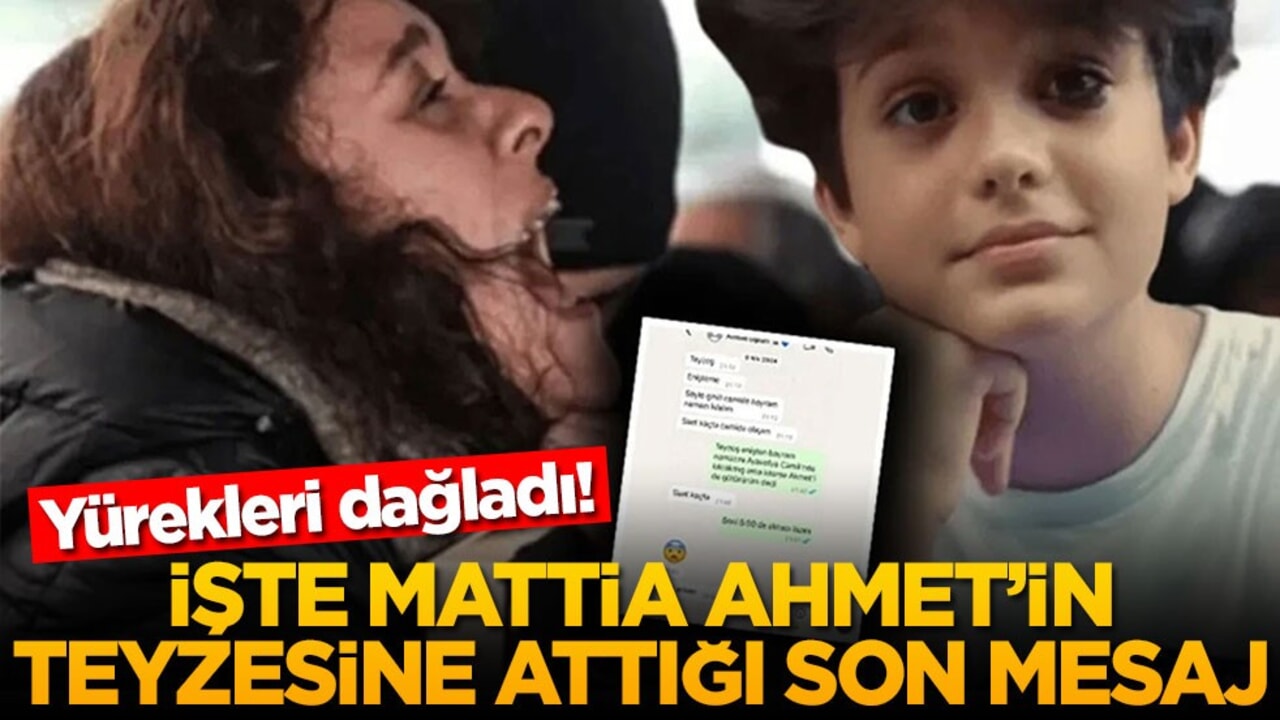 Yürekleri dağladı! İşte Mattia Ahmet'in teyzesine attığı son mesaj
