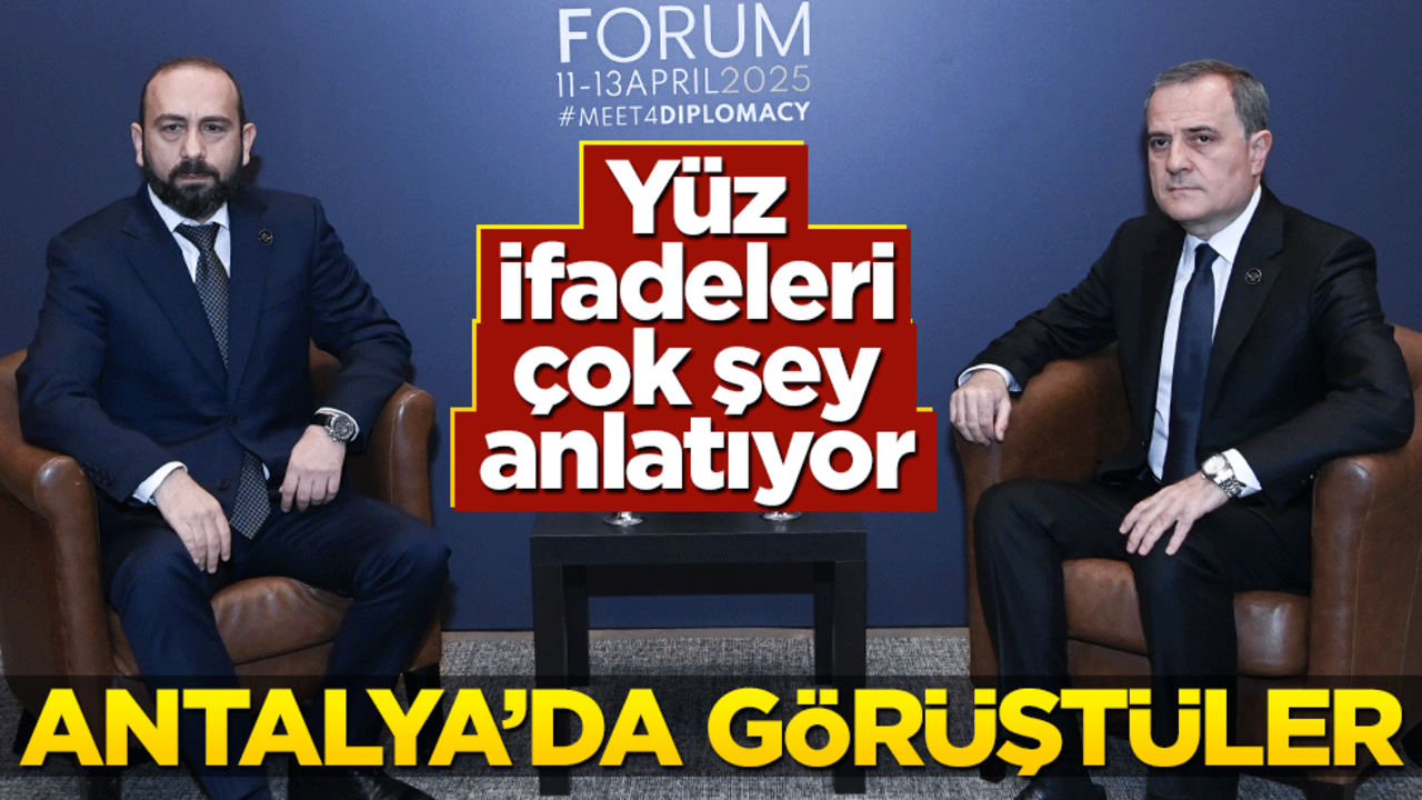 Yüz ifadeleri çok şey anlatıyor... Antalya'da görüştüler