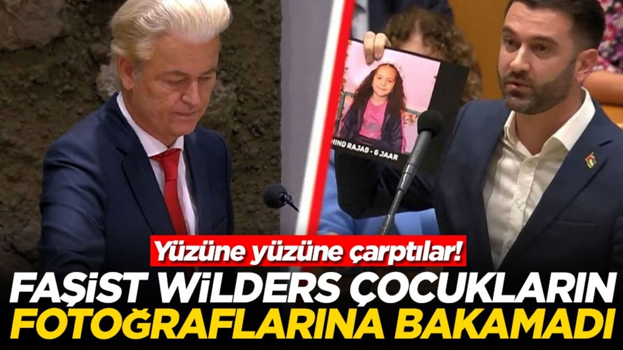 Yüzüne yüzüne çaptılar! Faşist Wilders çocukların fotoğrafına bakamadı