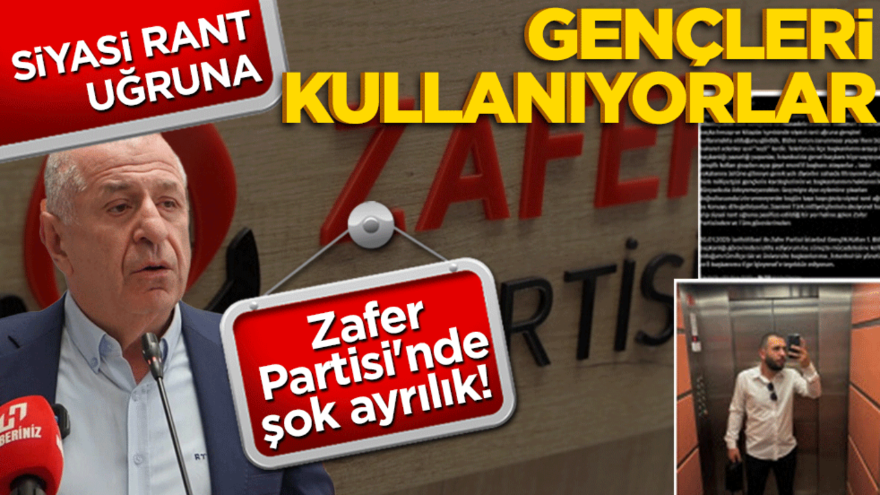 Zafer Partisi'nde şok ayrılık! Gençlik Kolları Başkanı istifa etti
