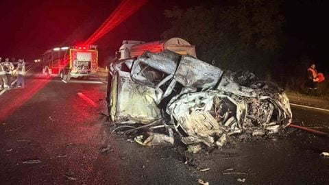 Ankara’da kaza: Elektrikli otomobil alev aldı, 1 ölü