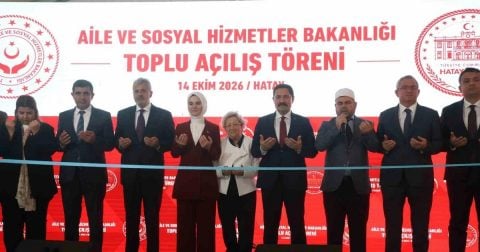 Bakan Göktaş, Hatay'da depremin ardından yeniden inşa edilen 7 hizmet binasını açtı