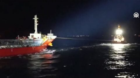 Çanakkale Boğazı'nda gemi arızası