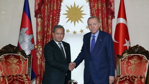 Cumhurbaşkanı Erdoğan, Kamboçya Başbakanı Manet'i kabul etti