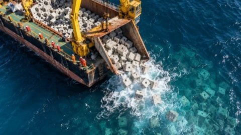 Denizin dibine 75 bin beton küp bıraktılar!