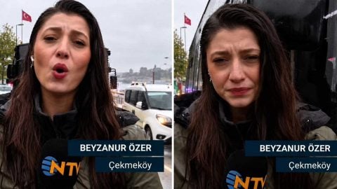 İETT otobüsü bunu da başardı! Canlı yayında kafaya ayna
