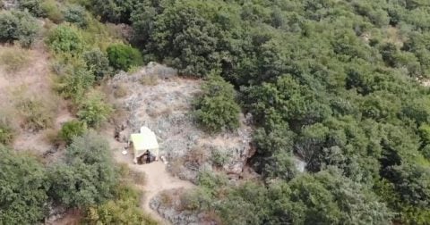 İnkaya Mağarası'nda dronla en az 130 metre uzunluğunda çakmaktaşı kütlesi tespit edildi
