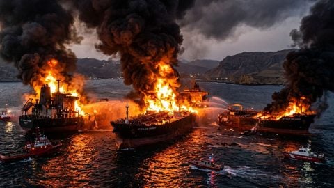 İran: Uyarılarımızı dinlemediler! Hürmüz Boğazı'nda mayına çarpan 3 tanker alev aldı