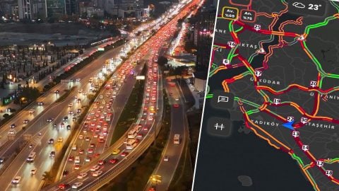 İstanbul yine kızardı! Trafik yoğunluğu yüzde 72’yi gördü