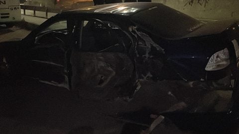 Kayseri Melikgazi'de yeni alınan otomobil kaza yaptı