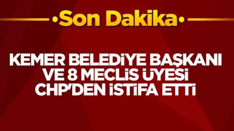 Kemer Belediye Başkanı ve 8 meclis üyesi CHP'den istifa etti