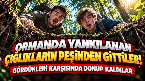 Ormandan gelen garip çığlıklar korkuttu! Sesin kaynağına gidince şoke oldular