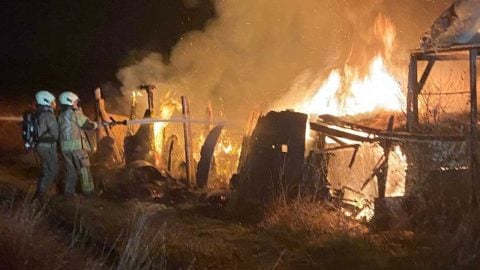 Silivri’de işçilerin kaldığı konteyner yandı
