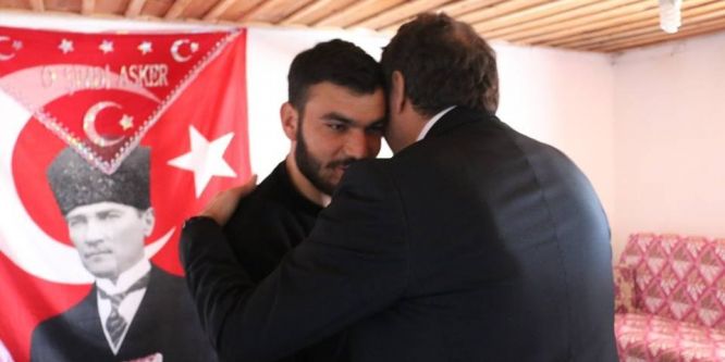 Başkan'’dan El Bab gazisine ziyaret