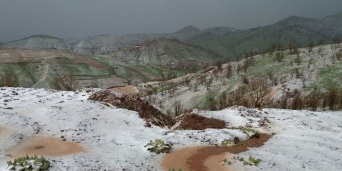 Adıyaman’a dolu yağdı