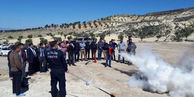 Kilis İtfaiyesinden tatbikat mesaisi
