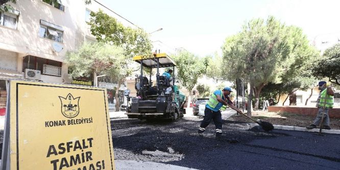 Konak’ın sokaklarına 40 bin ton asfalt