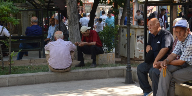 Sıcaklardan bunalan soluğu parkta aldı