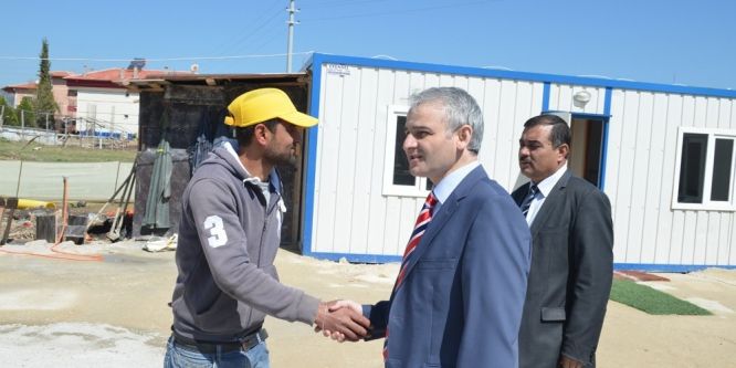 Kaymakam Güven’den Spor Kompleksinde inceleme