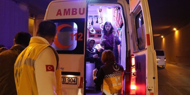 Tünel içinde zincirleme trafik kazası