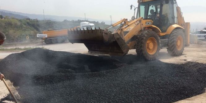 Körfez’de yollara bakım çalışması