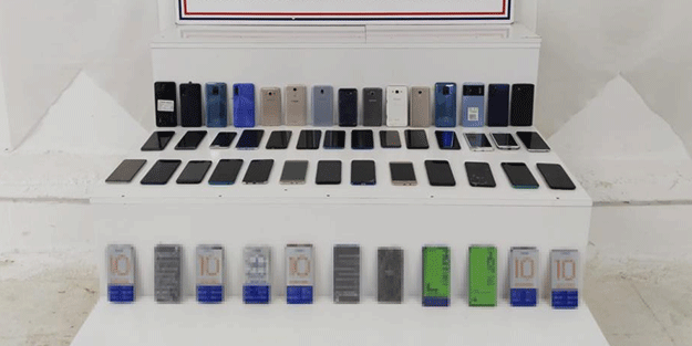 1 milyon lira değerinde kaçak telefon ele geçirildi