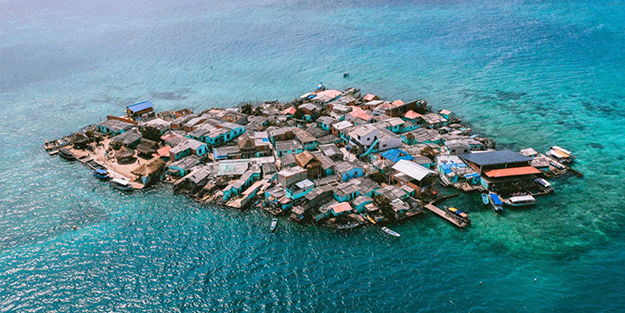 10 dönümlük adada 1200 kişi yaşıyor!