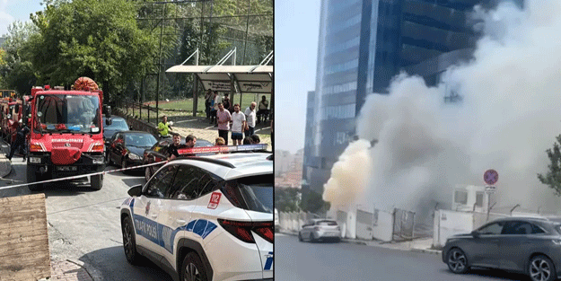 10 katlı plazada yangın söndürüldü