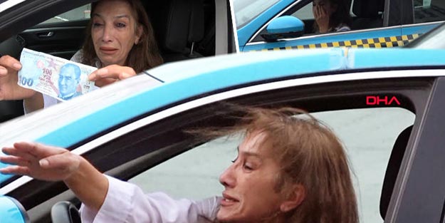 100 TL'nin sahte olduğunu anlayınca hüngür hüngür ağladı