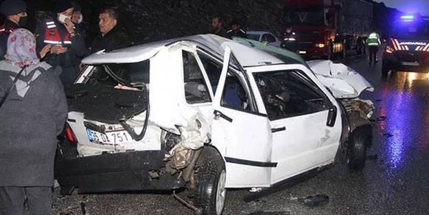 11 araç birden kaza yaptı