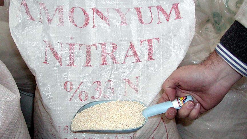 110 kilogram amonyum nitrat ele geçirildi