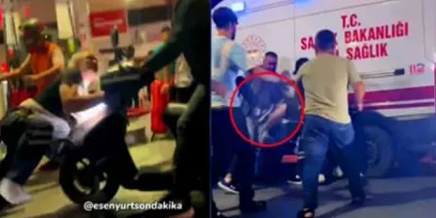 112 sağlık ekibine tekme tokat saldırı! Korkunç görüntüler