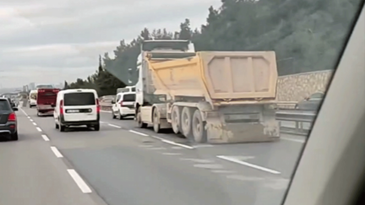 120 km hızla terör estirdi! Pendik-Gebze arasında hafriyat kamyonu dehşeti