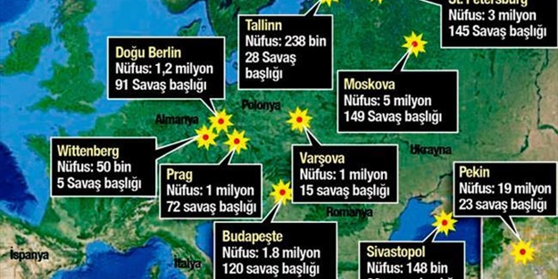 1200 şehre atom bombası atılacaktı!
