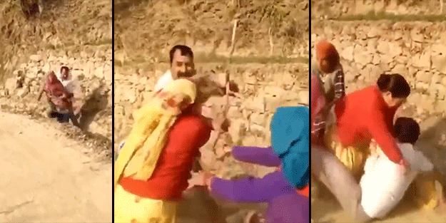 13 yaşındaki kız çocuğunu taciz eden adama köylü kadınları işte böyle ders verdi! Saniye saniye görüntülendi