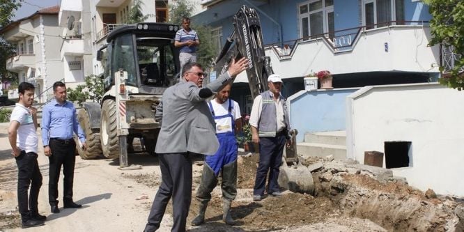 Vezirhan’da elektrik hatları yer altına alınıyor