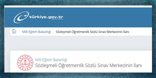 15 bin sözleşmeli öğretmen sözlü sınav yerleri açıklandı mı? MEB sözlü sınav yeri merkezi sorgulama 2021