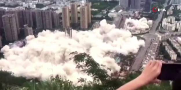 15 gökdelen dinamitlerle saniyeler içinde yerle bir edildi! İşte o anlar...