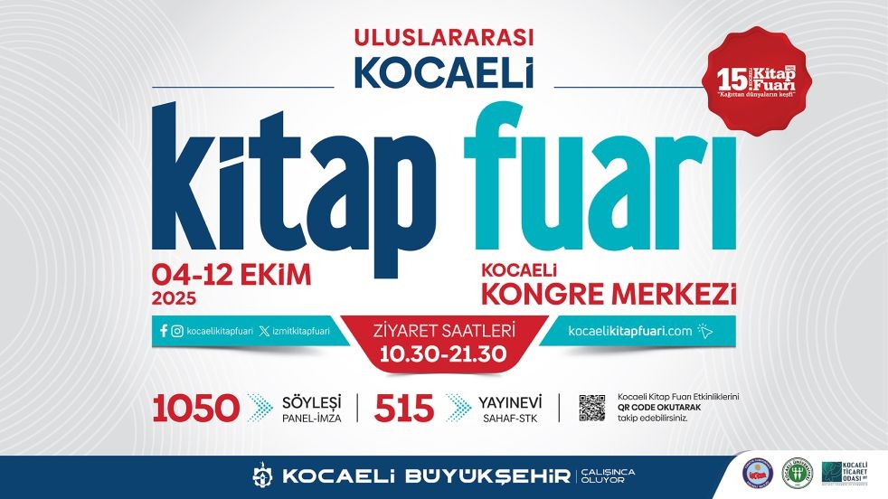 15. Kocaeli Kitap Fuarı kapılarını açıyor