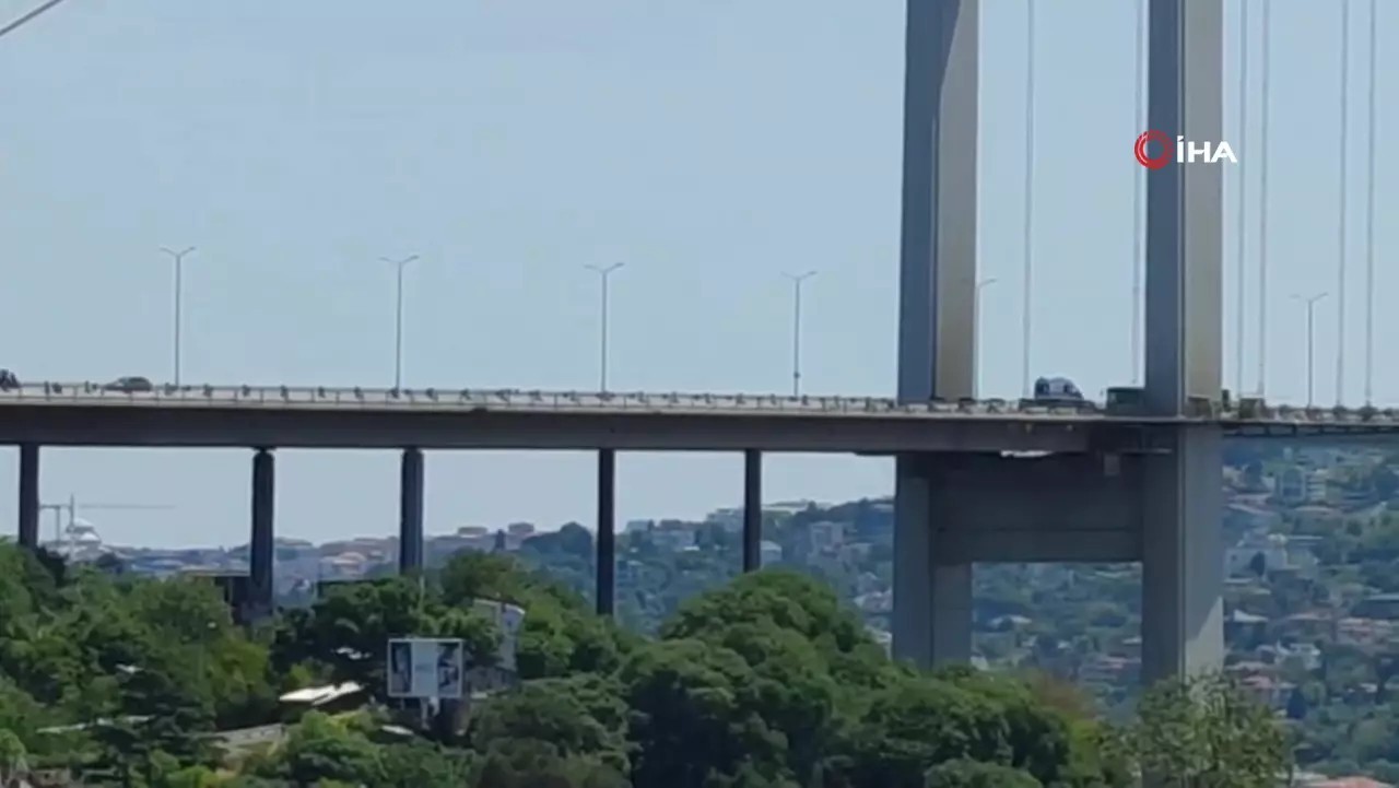 15 Temmuz Şehitler Köprüsü’nde alarm! Trafik kilitlendi, ekipler sevk edildi